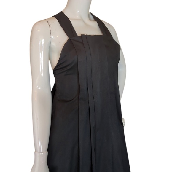 BCBGMaxAzria Long Black Sleeveless Full Maxi Dress Gown Back Bow - Picture 4 of 14